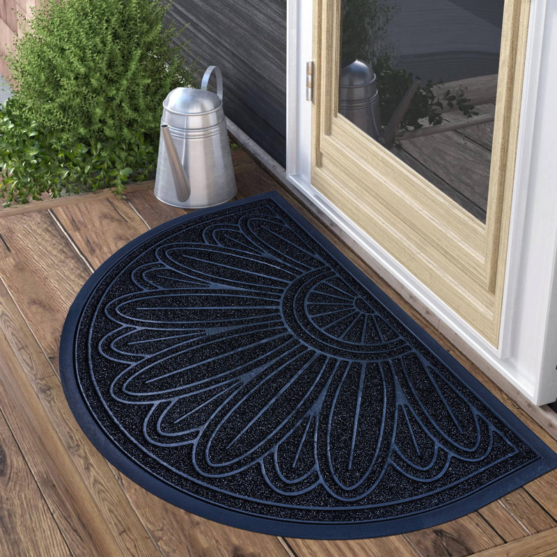 Personalizable Non-Slip Floral Outdoor Doormat, Coffee, 43.2cm W x 76.2cm L