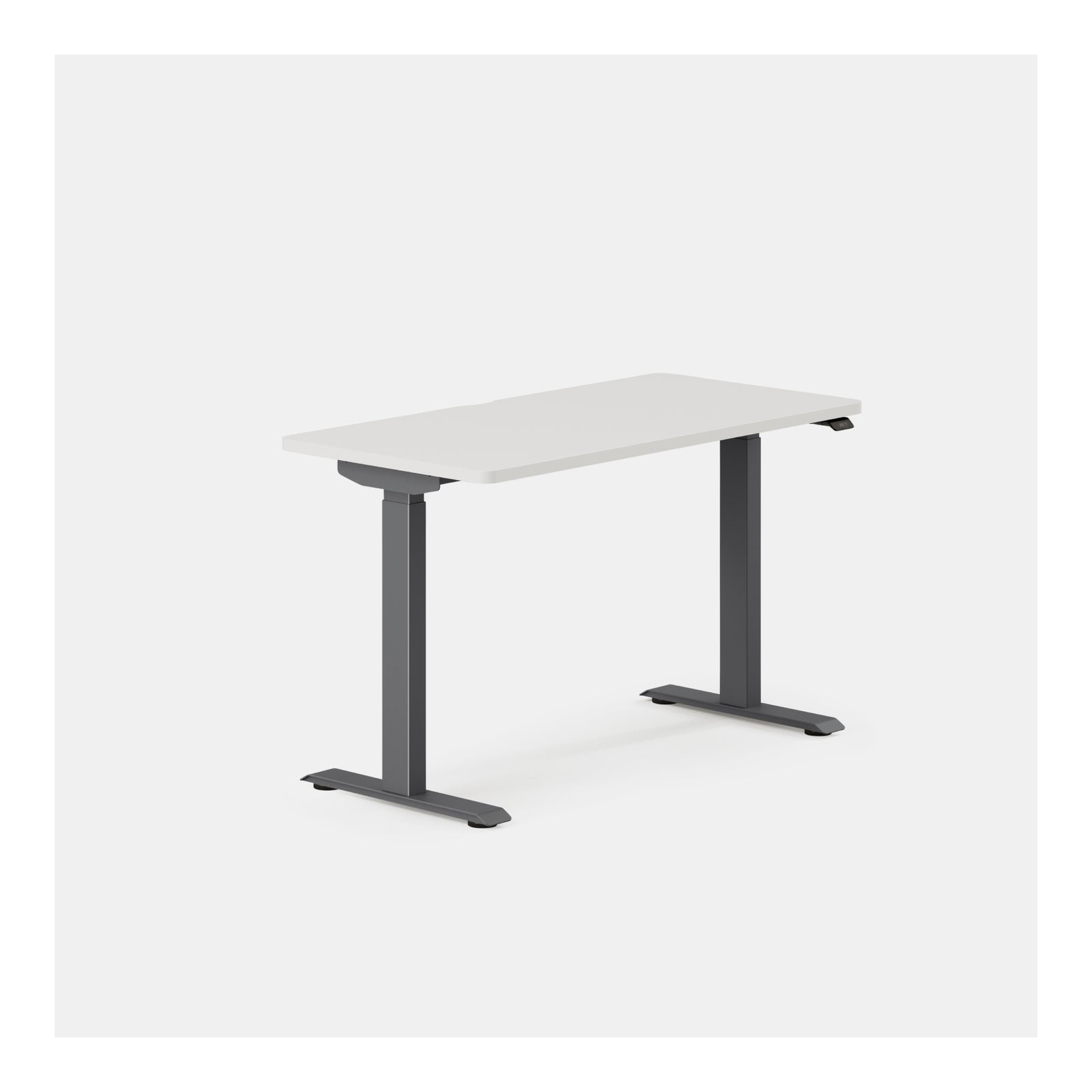 Duo Standing Desk, Charcoal, White, 47.3" H x 48" W x 24" D