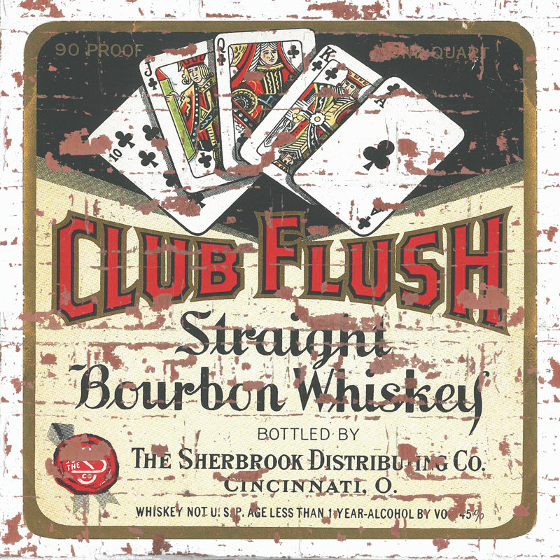 Club Flush Brick Wall Whiskey - Wrapped Canvas Print, 91cm H x 91cm W