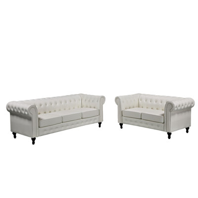 Chesterfield tufted 2 Piece living room set by Charlton Home