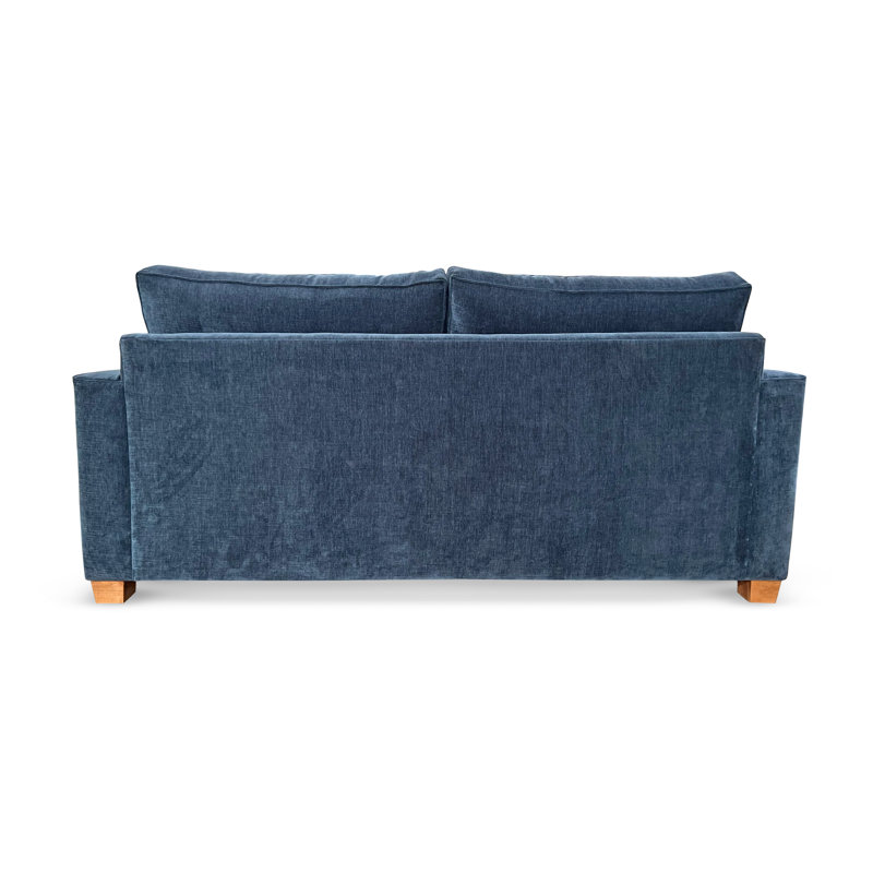 Duconje Upholstered 84'' Sofa, 60", Olympus Nutmilk, Black