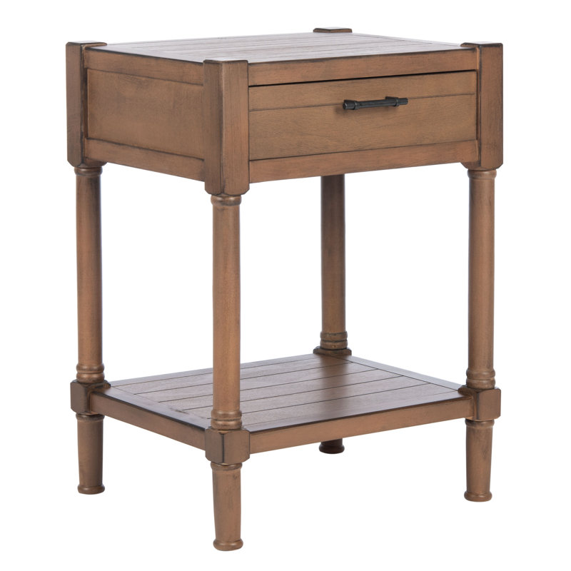 Theresa End Table with Storage, Brown