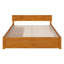 Lit plateforme en bois massif avec pieds de lit et tiroirs de rangement Orlando-96140400