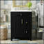 Meuble-lavabo de 24 po avec lavabo en céramique, porte et tiroirs à fermeture en douceur, supports de rangement doubles et protection anti-débordement-725384682