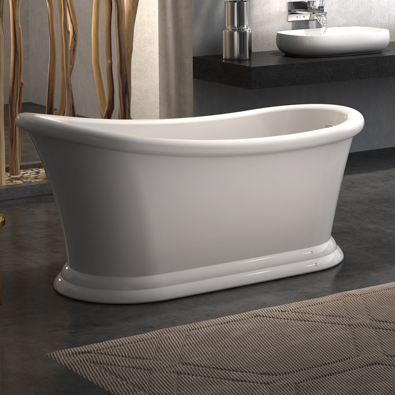 67'' x 29'' Freestanding Soaking Acrylic Bathtub