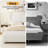 Queen Size Upholstered Cloud Bed Frame With Adjustable Headboard – Soft Teddy Fabric, Cream Platform Bed With Rounded Corners, No Box Spring Required, Easy Assembly