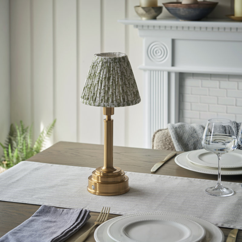 Upton Rechargeable Metal Table Lamp, Herb Garden Green