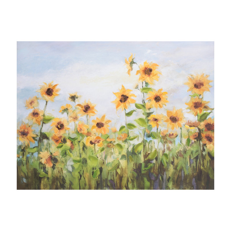 Art mural toile de tournesol