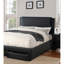 Ensemble de lit 1 pièce noir luxueux grand lit avec tiroirs de rangement FB Modern