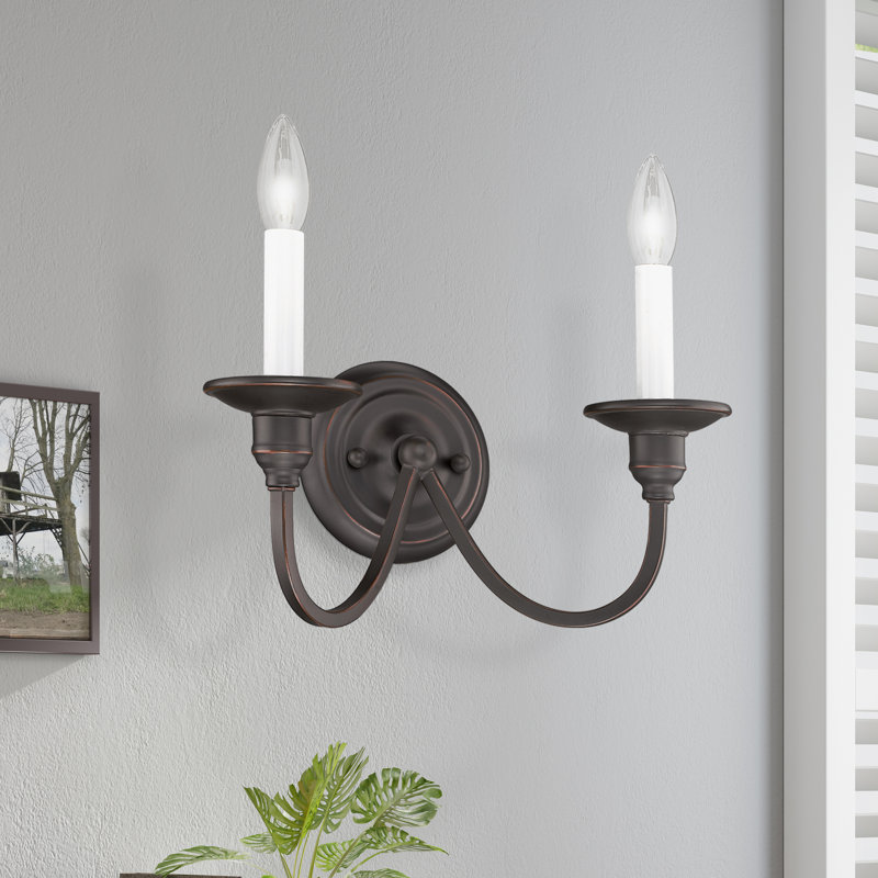 Eckard Candle Wall Light, Olde Bronze