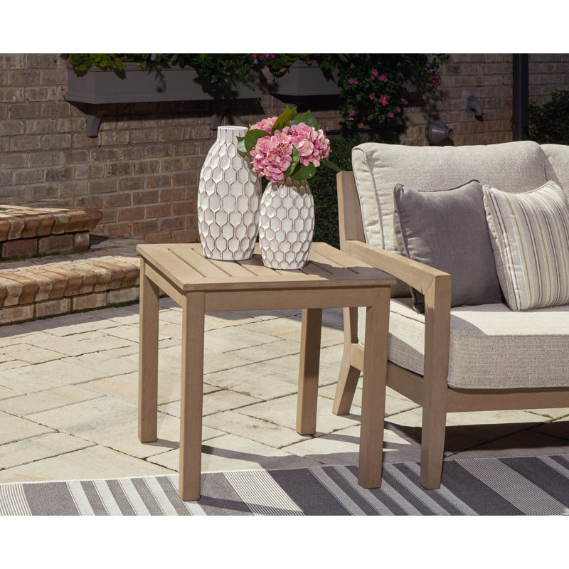 Khortny Square Outdoor Side Table , 23.5'' in. W 23.5'' in. D