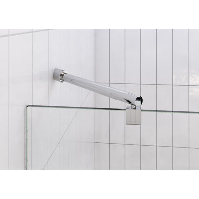 Halo 43 in. x 78 in. Frameless Glass Hinge Shower Door