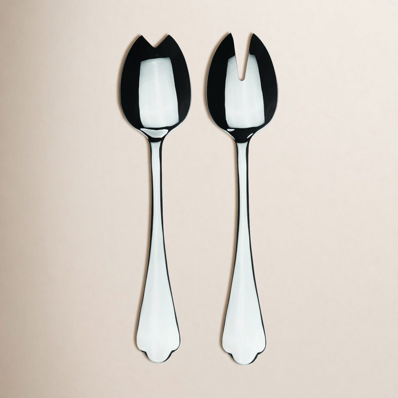 Dolce Vita Stainless Steel Salad Servers, Silver