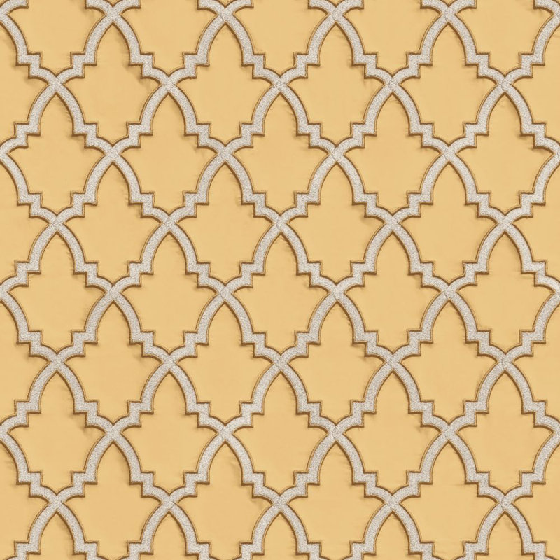 Rouleau de papier peint texturé L 33 pi x l 21 po Aliquippa Trellis, Beige / ocre / jaune