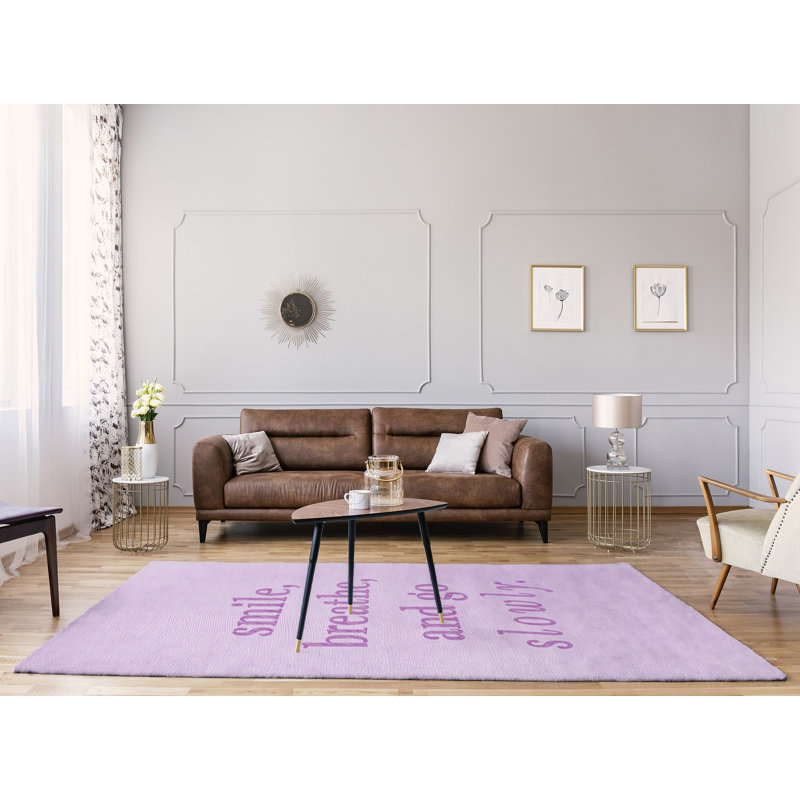 Tapis en polyester à citation lente main, Rectangle 9 pi x 12 pi