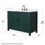 Beckett 48" Freestanding Single Bathroom Vanity with Quartz Top-1394137216-1394137217-1394137218