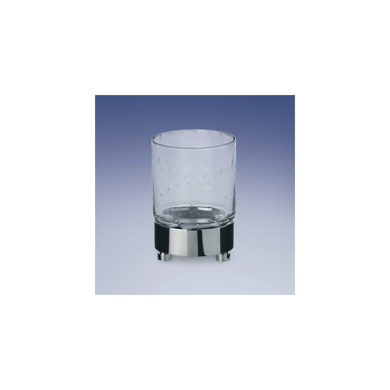 Verre rond en cristal Acqua, Chrome