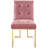 Privy Stainless Steel Upholstered Fabric Dining Accent Chair-1170074872