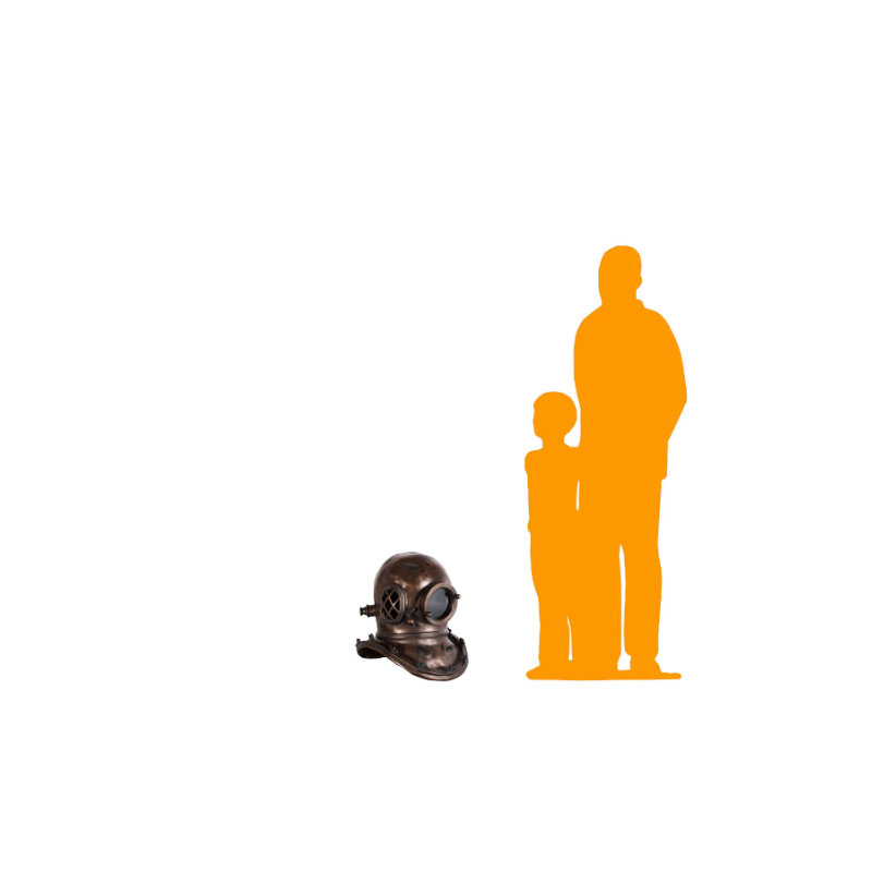 Diver Helmet Table Top Statue