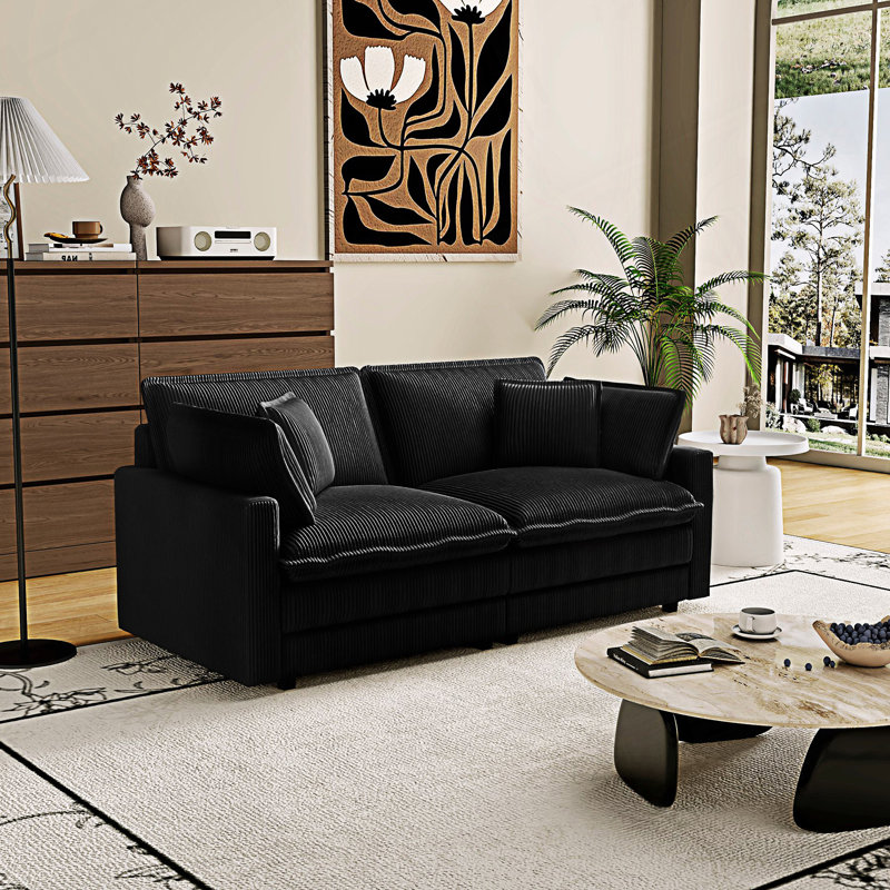 Canapé modulaire modulaire, siège profond avec 4 coussins, canapé moderne