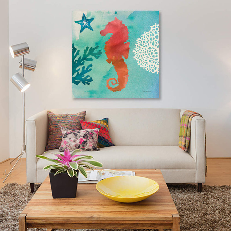 «Under The Sea I» par Studio Mousseau - impression sur toile tendue, H 26 po x l 26 po x P 1,5 po, Toile tendue, Pas de tapis