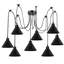 Belpre 8 - Light Black Cluster Pendant