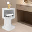 10.6*20.8In Modern Metal Storage Side Table For Small Space (Black/White)-1653428026