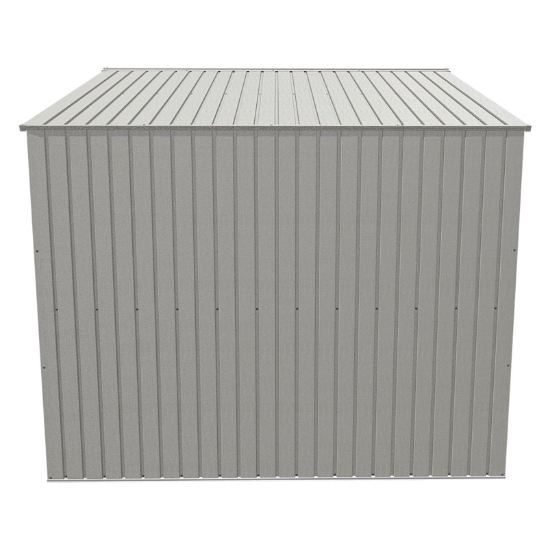 Cool Grey 8' x 10' Superior Grade Steel Storage Shed Kit