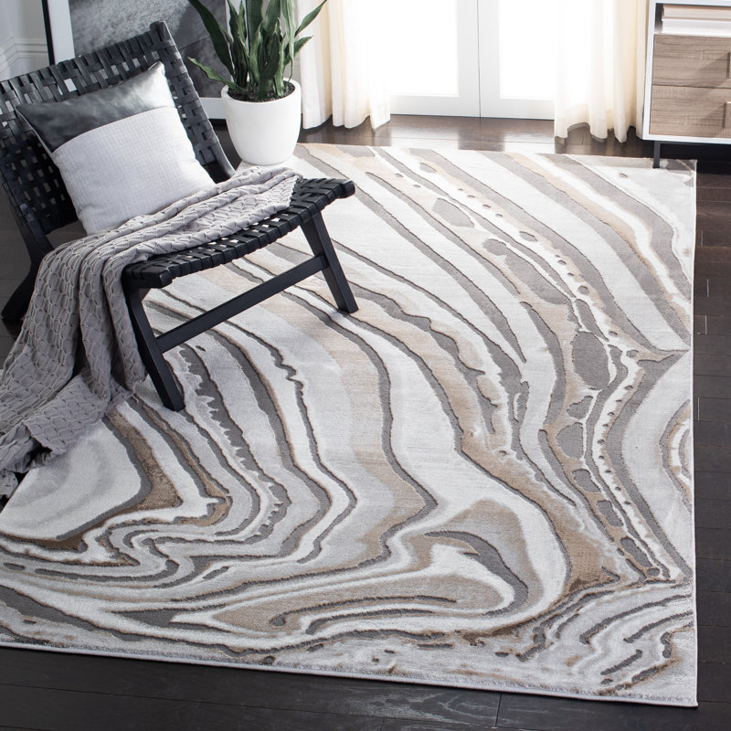 Spurrell Performance Abstract Rug, Rectangle 5'3" x 7'6"