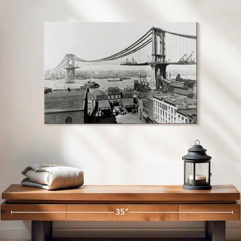 Construction du pont Lilie Manhattan, H 16 po x l 24 po