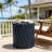 Modern Outdoor Table with Fluted Design