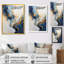 Sun Rays Ocean Blue White Gold III - Marble Wall Art Living Room-354076996-354077004