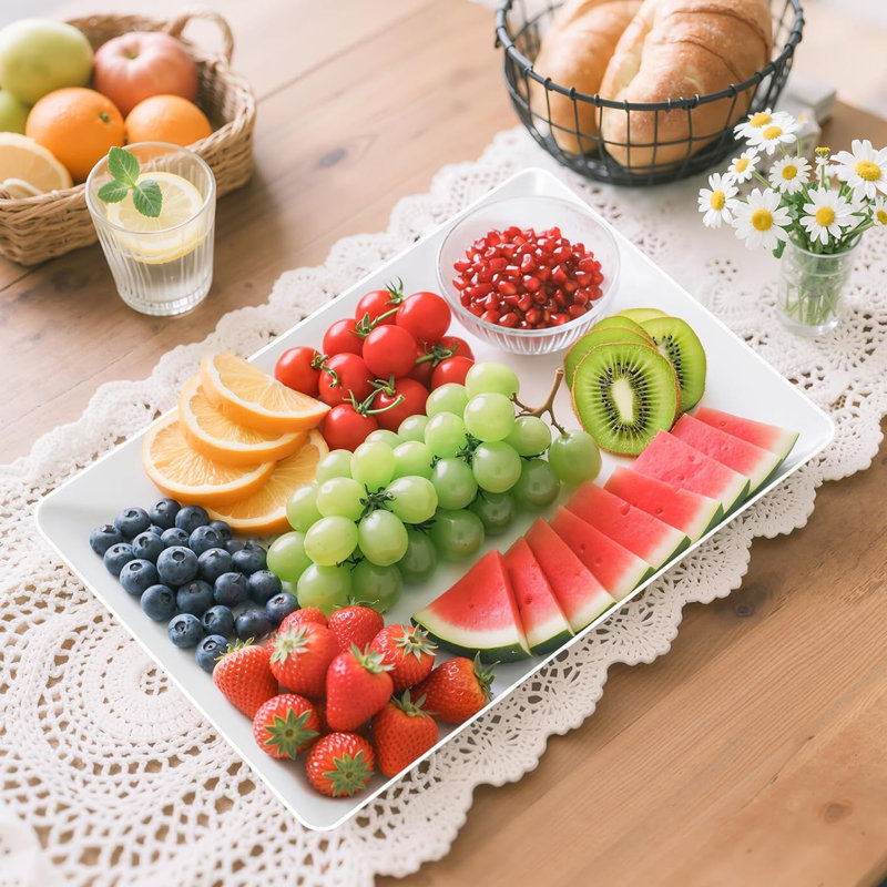 Plateau de service pour fêtes, plateau de service, paquet de 6