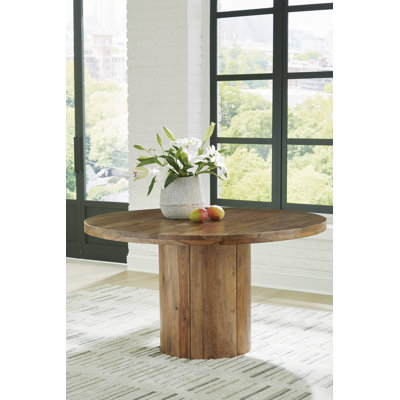 Jozlin Round Solid Wood Base Dining Table