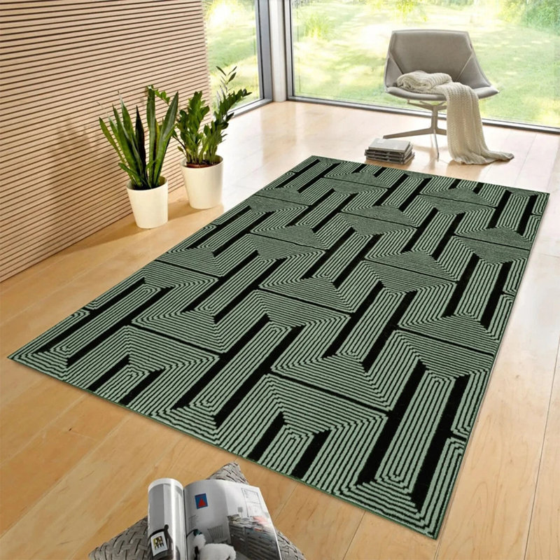 Geometric Indoor / Outdoor Area Rug, Rectangle 200 x 290 cm