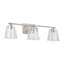 Luminaire pour meuble-lavabo 3 lumières 24 po en nickel brossé Hillsboro