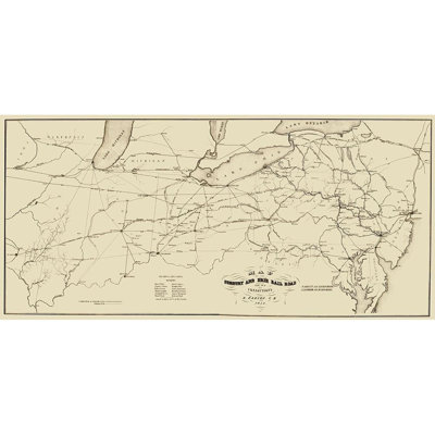  McLaughlin Gallery Wrapped Canvas Art Titled: Sunbury and Erie Railroad - McLaughlin 1854