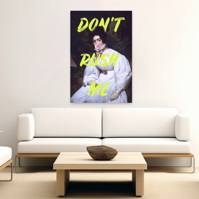 Don'T Rush Me Portrait Classic Contemporary Modern Portrait Wall Art Print 1 Piece Wrapped Canvas Wall Art