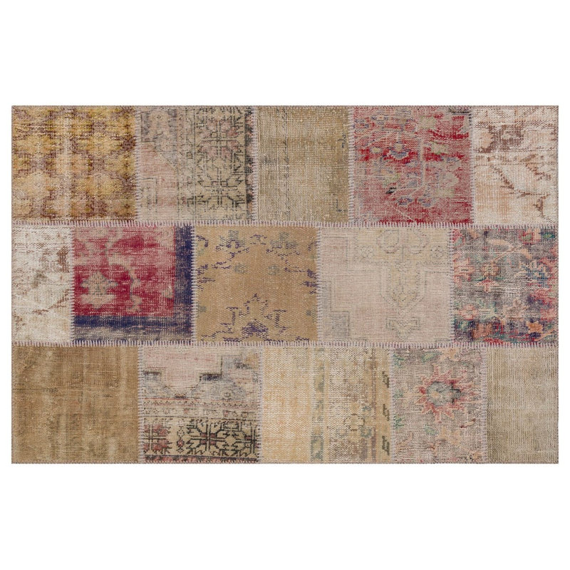 Tapis brun moderne fabriqué à la main brun moderne