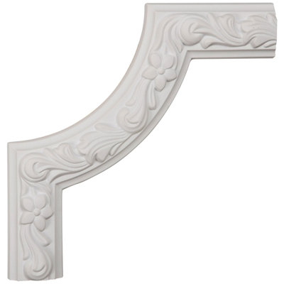 Moulure d'angle à panneau floral Sussex l 10 po x H 10 po x P 7/8 po