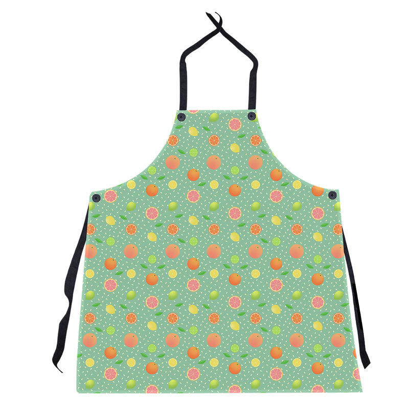 Tablier à motif de fruits à agrumes, Vert