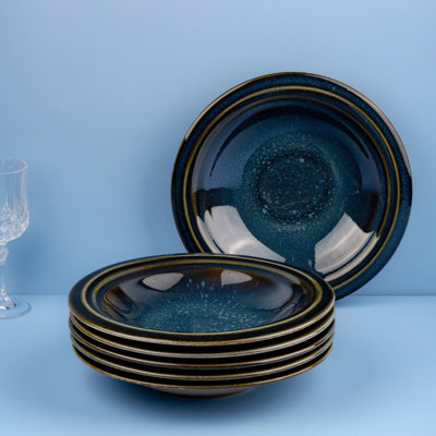 Porcelain Deep Plate | Splash Denim