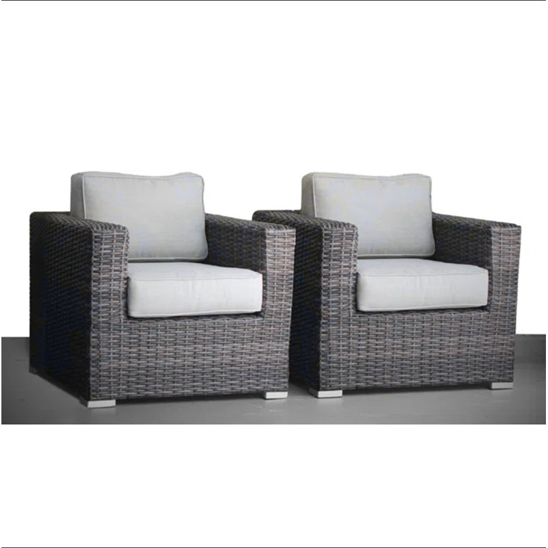 Chaise de patio entièrement assemblée avec coussins moelleux Comfort-Ready - idéale pour la détente en plein air, Espresso