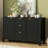 Wave Design Sideboard With 3 Adjustable Shelves-2066539736