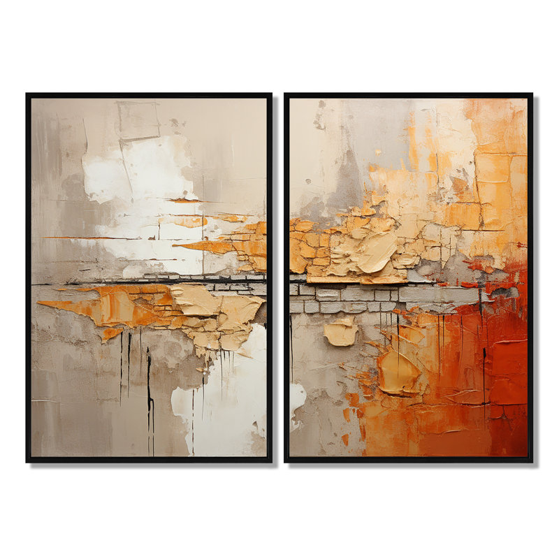 Codel - Jaune, reproduction d'art sur toile 2 pièces, Black, 36" H x 48" W, Impression encadrée flottante