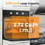 24" 2.72 Cu. Ft. 2800w Single Electric Wall Oven, 6 Cooking Modes, Convection, Knob Controls, Black Glass, Built-in Design