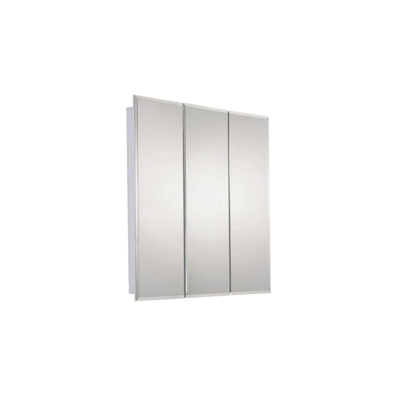 Deandre Tri-View Medicine Cabinet, 30" H x 24" W, Beveled Edge