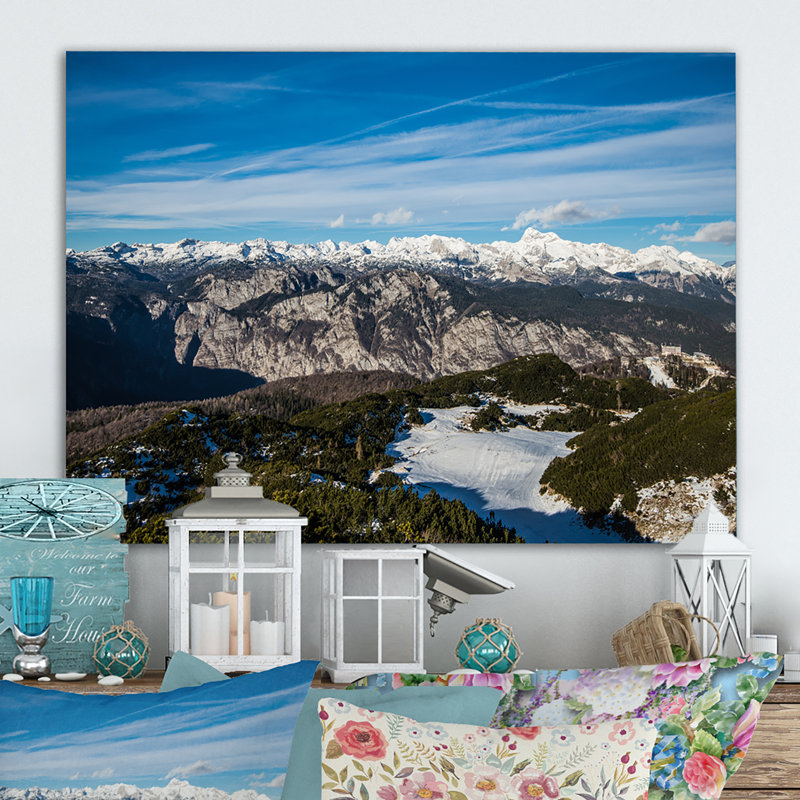 «Ski Slopes of Vogel», reproduction sur toile tendue, H 8 po x l 12 po x P 1 po