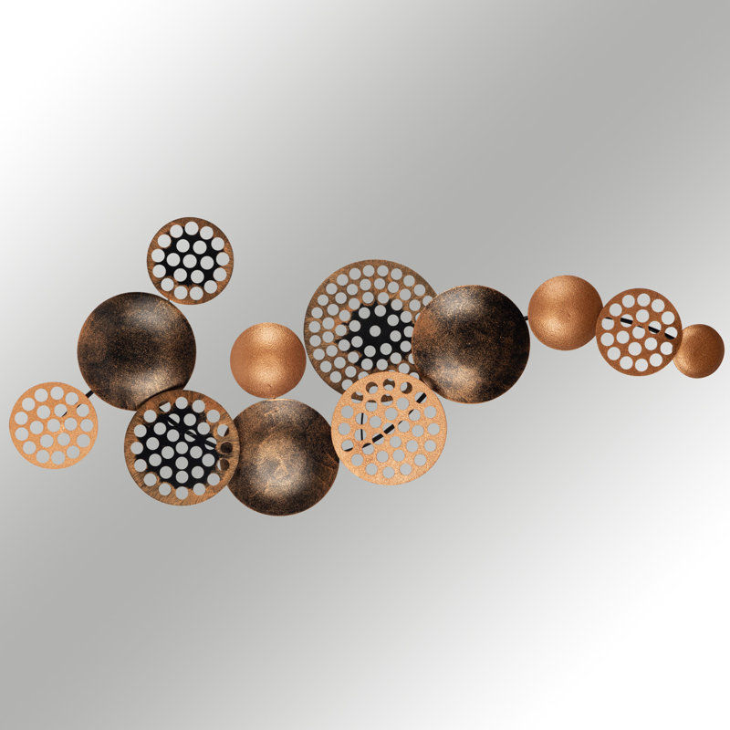 Hand-Painted Decorative Metal Wall Accessory, 35.4 x 3.1 x 16.5 inches | 100% Metal Construction (Thickness: 0.03 inches) | Unique Color Variations, Perfect for Home Decor, Stylish and Durable Design
