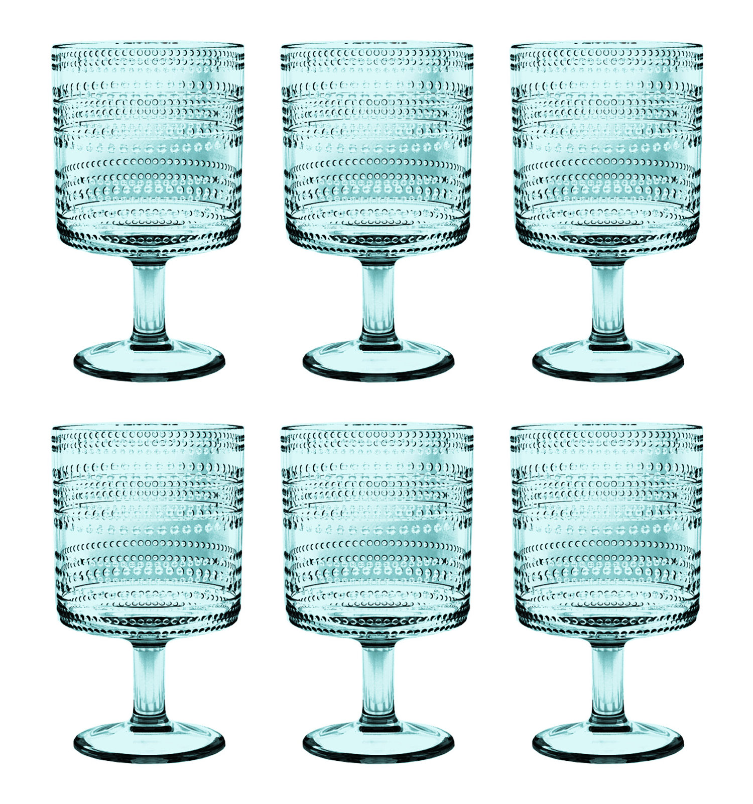 Humberly 14oz. Acrylic Drinking Glass Set, Green